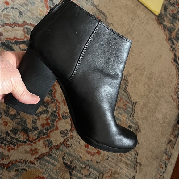 Madewell Caleb zipper back Elegant Black Ankle Boots women’s size 10 leather - Picture 12 of 13